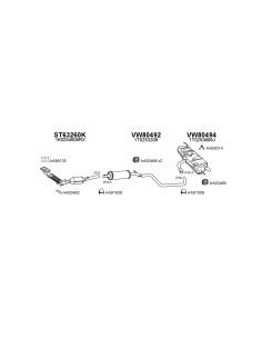 COMPATIBLE CON VOLKSWAGEN TOURAN 1.6 03 SILENCIOSO FRENTE