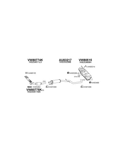 COMPATIBLE CON VOLKSWAGEN GOLF V GOLF PLUS 1.6...
