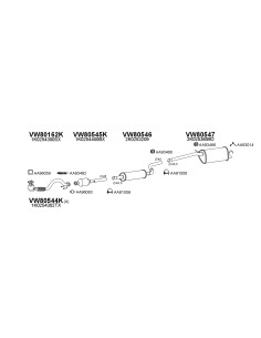 COMPATIBLE CON VOLKSWAGEN CADDY 1.4 04 SILENCIOSO INTERNO