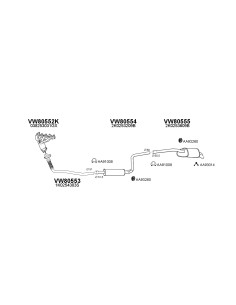 COMPATIBLE CON VOLKSWAGEN CADDY 2.0 04 SILENCIOSO TRASERO