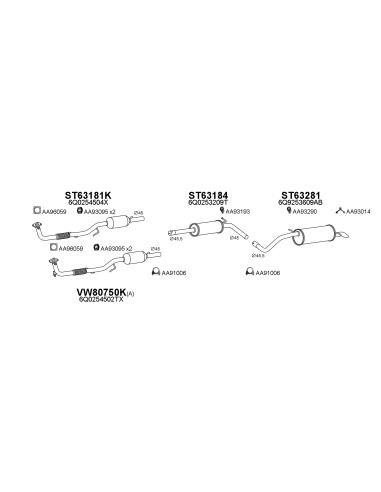 COMPATIBLE CON VOLKSWAGEN POLO IBIZA FABIA 1.4...