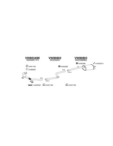 COMPATIBLE CON VOLKSWAGEN CADDY III IV LWB 1.6...