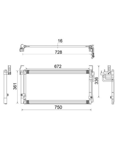 COMPATIBLE CON CONDENSADOR HYUNDAI TRAJET FO