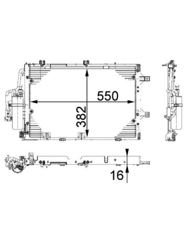 COMPATIBLE CON CONDENSADOR OPEL CORSA C 08 2003...