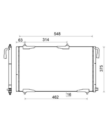 COMPATIBLE CON CONDENSADOR PEUGEOT 206 2A C