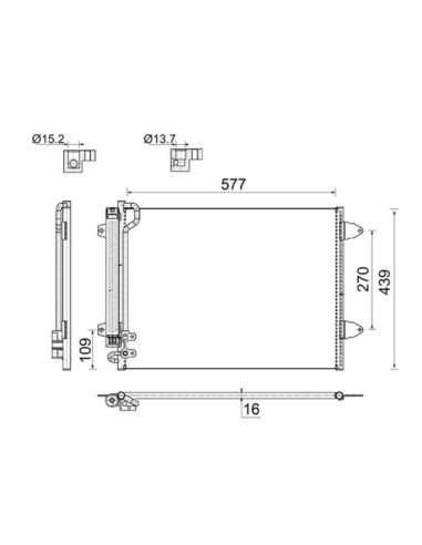 COMPATIBLE CON CONDENSADOR VOLKSWAGEN PASSAT 3C2
