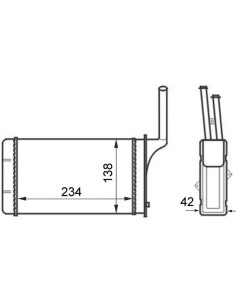 COMPATIBLE CON RADIADOR CALEFACCION PEUGEOT 106 91