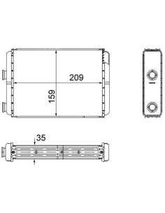 COMPATIBLE CON RADIADOR CALEFACCION FIAT PUNTO DOBLO Y 99