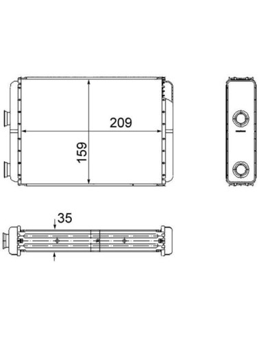 COMPATIBLE CON RADIADOR CALEFACCION FIAT PUNTO...