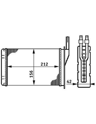 COMPATIBLE CON RADIADOR CALEFACCION RENAULT 11...
