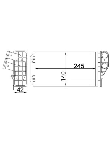 COMPATIBLE CON RADIADOR CALEFACCION CITROEN C4 04