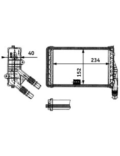 COMPATIBLE CON RADIADOR CALEFACCION RENAULT KANGOO