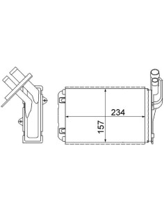 COMPATIBLE CON RADIADOR CALEFACCION RENAULT CLIO I