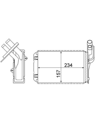COMPATIBLE CON RADIADOR CALEFACCION RENAULT CLIO I