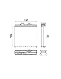 COMPATIBLE CON RADIADOR CALEFACCION MERCEDES C CLASS W204
