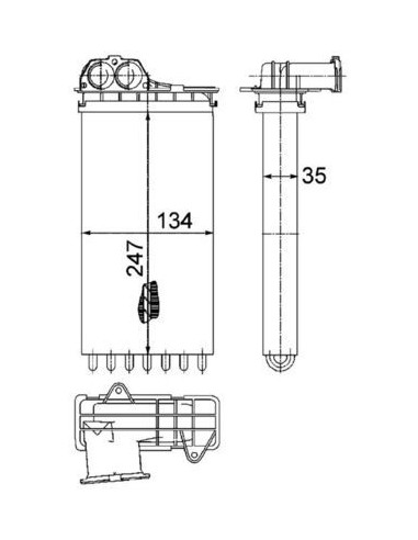 COMPATIBLE CON RADIADOR CALEFACCION PEUGEOT 206 09