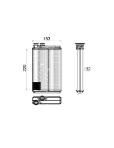 COMPATIBLE CON RADIADOR CALEFACCION PEUGEOT 407 2004