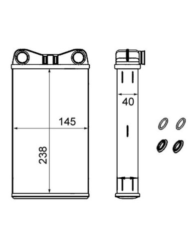 COMPATIBLE CON RADIADOR CALEFACCION AUDI A4 0008