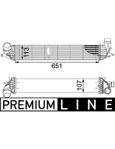 COMPATIBLE CON INTERCOOLER RENAULT LAGUNA 1.5DCI 2.2DCI 07