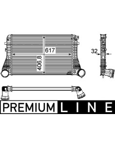 COMPATIBLE CON INTERCOOLER VOLKSWAGEN PASSAT 3C2