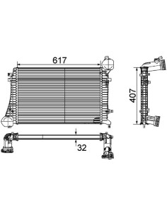 COMPATIBLE CON INTERCOOLER VOLKSWAGEN PASSAT VARIANT 3C5