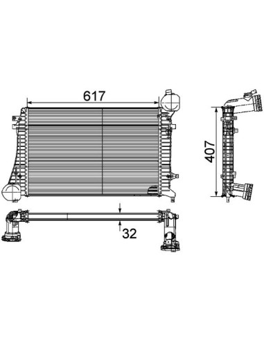 COMPATIBLE CON INTERCOOLER VOLKSWAGEN PASSAT...