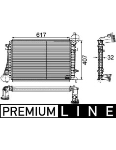 COMPATIBLE CON INTERCOOLER VOLKSWAGEN GOLF V 1K1