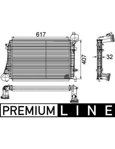 COMPATIBLE CON INTERCOOLER VOLKSWAGEN GOLF V 1K1