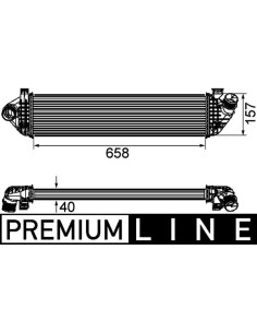 COMPATIBLE CON VOLVO S50 V50 INTERCOOLER