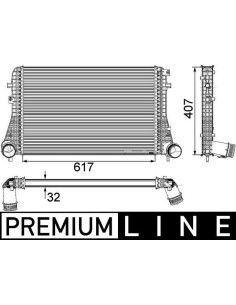 COMPATIBLE CON INTERCOOLER VOLKSWAGEN PASSAT SHARAN 2005