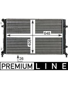 COMPATIBLE CON RADIADOR VOLKSWAGEN GOLF 1.4 08 AUDI A3 03...