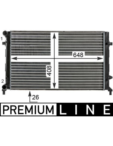 COMPATIBLE CON RADIADOR VOLKSWAGEN GOLF 1.4 08...