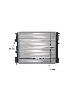 COMPATIBLE CON RADIADOR RENAULT CLIO II 1.9DTI AC 2000