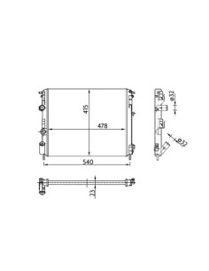 COMPATIBLE CON RADIADOR RENAULT CLIO 2001 COM SEM AGUJERO...