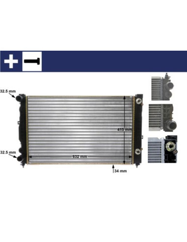 COMPATIBLE CON RADIADOR VOLKSWAGEN A4 I A6 II...