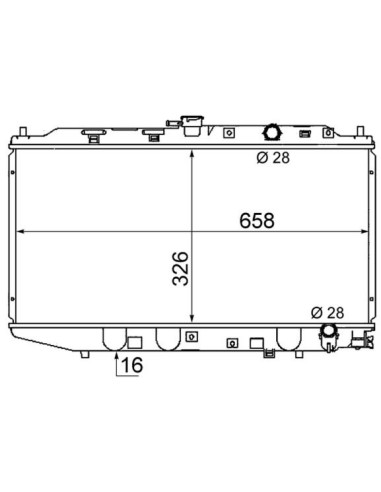 COMPATIBLE CON RADIADOR HONDA CIVIC II,III CRX...