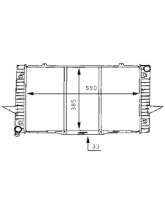 COMPATIBLE CON VOLVO 850 C70 S70 V70 I 2.0 RADIADOR