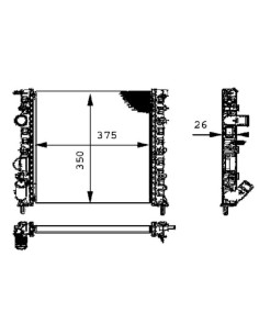 COMPATIBLE CON RADIADOR RENAULT CLIO II 1.2