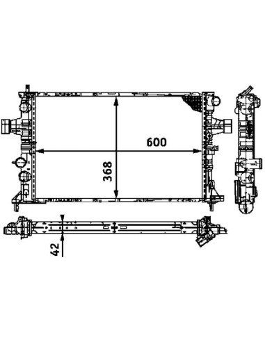 COMPATIBLE CON RADIADOR OPEL ZAFIRA 2.0 DI 16V