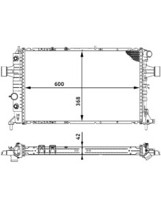 COMPATIBLE CON RADIADOR OPEL ASTRA G 2.0 DTI 16V