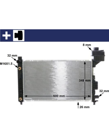 COMPATIBLE CON RADIADOR MERCEDES CLASE A W168