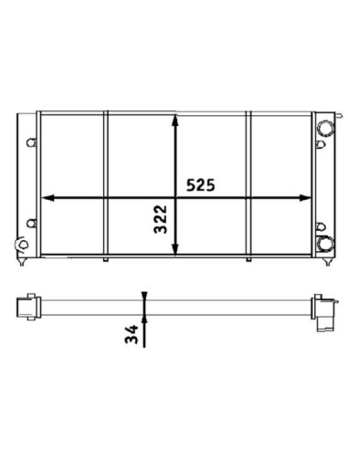 COMPATIBLE CON RADIADOR VOLKSWAGEN CADDY I GOLF...