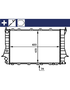 COMPATIBLE CON RADIADOR VOLKSWAGEN 100 III 100 IV A6 I