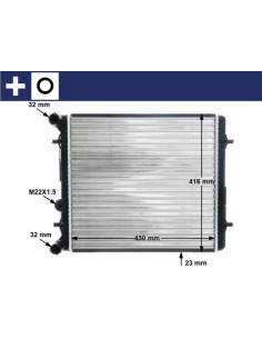 COMPATIBLE CON RADIADOR VOLKSWAGEN BORA GOLF IV LEON OCTAVIA