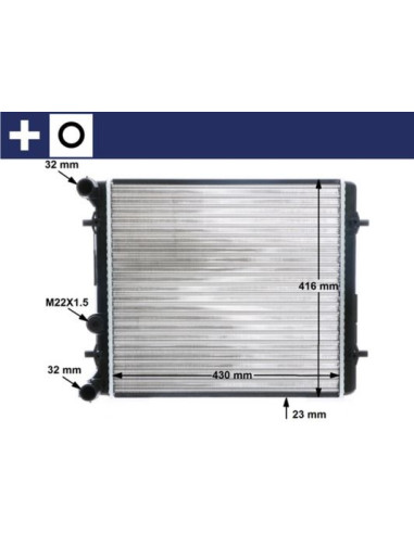 COMPATIBLE CON RADIADOR VOLKSWAGEN BORA GOLF IV...