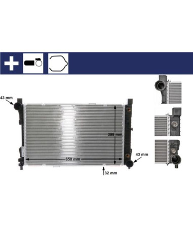 COMPATIBLE CON RADIADOR MERCEDES CLASE C W203