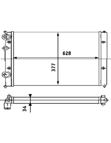 COMPATIBLE CON RADIADOR VOLKSWAGEN CADDY II...