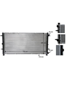 COMPATIBLE CON RADIADOR VOLKSWAGEN TRANSPORTER T4 1.8 1.9...