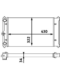 COMPATIBLE CON RADIADOR VOLKSWAGEN POLO II,III 1.0 1.3,G40