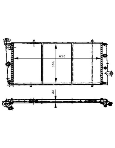 COMPATIBLE CON RADIADOR PSA 309 I,II 1.1 1.4...